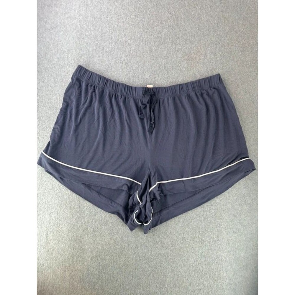 Plus Size XXL Victorias Secret Blue Pajama Lounge Shorts Pull On Elastic Waist